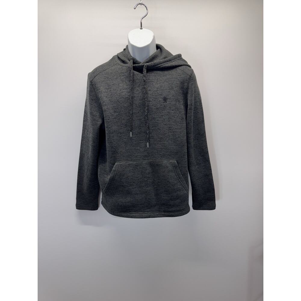 G.H. Bass Co Men’s Gray Pullover Pocket Fleece Lined Hoodie Jacket Small